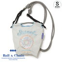 【正規品】ボールアンドチェーン エコバッグ ball&chain ミニショルダー SWEET NEW スィート L.GRAY ライトグレー Sサイズ 刺繍 斜め掛け ショッピングバッグ トートバッグ 刺繍 ball and chain