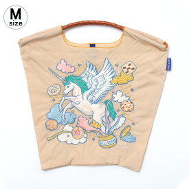 【正規品】ボールアンドチェーン エコバッグ ball&chain D[di:] ディー ユニコーン UNICORN S.ベージュ S.BEIGE Mサイズ Lサイズ ショッピングバッグ トートバッグ A4 刺繍 ball and chain