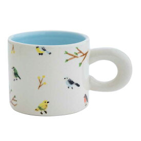 【P10倍】【完全売り尽くし】 マグカップ 陶器 動物 猫 ねこ 犬 いぬ 鳥 とり ピンク 青 ブルー 黄色 イエロー 韓国風 かわいい 持ち手太め 犬好き 鳥好き プレゼント 誕生日ギフト海外インテリア