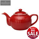 【在庫限り！売り尽くし SALE】ティーポット レッド 赤 北欧 TeaPot おしゃれ 急須 紅茶 中国茶 磁器 陶器 白湯 海外 デンマーク ヨーロッパ 韓国 食器 雑貨 インテリア キッチン ダイニング プレゼント ギフト 誕生日 女性 グリーンゲート GreenGate