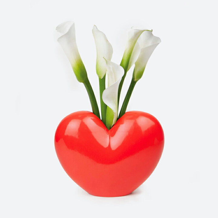楽天市場】花瓶 陶器 ハート レッド 赤 大きい 一輪挿し ドライ  