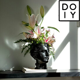 【LINE700円オフ】【在庫限り！売り尽くし SALE】花瓶 陶器 頭像 彫刻 アート 黒 ブラック 女性 ローマ ギリシャ 個性的 大きい 一輪挿し ドライフラワー 一輪 ブーケ 北欧 ヨーロッパ 韓国 インテリア 雑貨 派手 花 枝 置物 プレゼント 誕生日ギフト