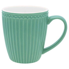 【P10倍】【在庫限り】GreenGate デンマーク直輸入 北欧 マグカップ マグカップ ダスティ グリーン くすみグリーン コーヒーカップ コップ おしゃれ 緑 雑貨 食器 紅茶 プレゼント 磁器 雑貨 レンジ対応 レンジ対応 食洗機対応ギフト海外インテリア