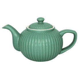 【P10倍】【在庫限り】GreenGate デンマーク直輸入 北欧 ティーポット くすみグリーン 緑 ダスティ グリーン TeaPot おしゃれ 白湯 紅茶 磁器 陶器 ヨーロッパ 食器 雑貨 キッチン 贈り物クリスマス レンジ対応 食洗機対応ギフト海外インテリア