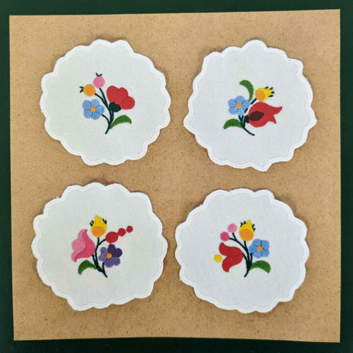 楽天市場】刺繍セット DIY コースター カロチャ刺繍 ハンガリー 