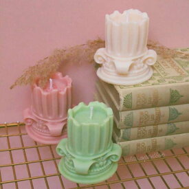 【P7倍】【在庫限り！売り尽くし SALE】ハンガリー産 キャンドル ギリシャ ローマ 円柱 パステル ハンドメイド かわいい おしゃれ 韓国 韓国風 雑貨 建築 柱 カラフル カラー 手作りキャンドル インテリア 海外 プレゼント 誕生日 女性 友人ギフト