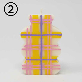 【P7倍】【在庫限り！売り尽くし SALE】 ハンガリー産 キャンドル パステル ハンドメイド かわいい おしゃれ 韓国 韓国風 雑貨 ペイント 手描き オブジェ チェック ストライプ カラフル 手作りキャンドル インテリア 海外 プレゼント 誕生日 女性 ギフト