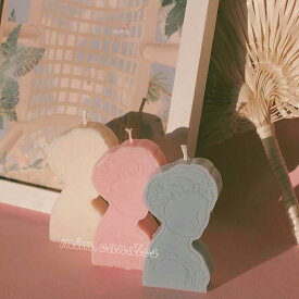 【P7倍】【在庫限り！売り尽くし SALE】 ハンガリー産 キャンドル シルエット ポートレート パステル ハンドメイド かわいい おしゃれ 韓国 韓国風 雑貨 彫刻 カラフル カラー 手作りキャンドル インテリア 海外 プレゼント 誕生日 女性 友人ギフト