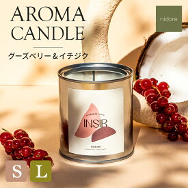 【LINE700円オフ】ポルトガル製 アロマキャンドル グーズベリー x イチジク 2size ヴィーガン クルエルティフリー オーガニック ハンドメイド サステナブル 50時間持続 220g アロマ キャンドル 香り ベリー ヨーロッパ プレゼント nidoreギフト