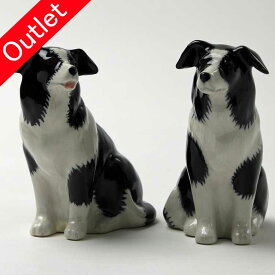 【楽天スーパーSALE限定割引】アウトレットBorderCollieのフィギアセット ボーダーコリー イギリス Quail Ceramics 動物 置物 オブジェ インテリア 陶器 犬好き アウトレット 訳あり商品