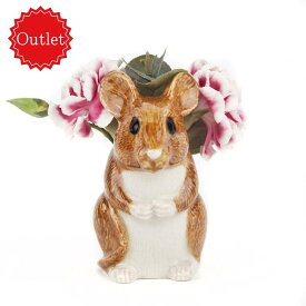 【30％OFF/P10倍】【アウトレット品】【在庫限り】Quail Ceramics WoodMouseBudVase ねずみの小花入れ クエイル 雑貨 グッズ 花瓶 インテリア 一輪挿し ねずみ ネズミ 鼠 おもしろ かわいい アニマル 海外 北欧 陶器 置物 プレゼント 誕生日 記念日ギフト