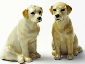【在庫限り】 Quail Ceramics クエールセラミックス 英国ブランド ラブラドール ゴールド 塩コショウ入れ 動物 置物 オブジェ 北欧 モダン 陶器 犬好き イヌ ラブラドールレトリーバー 塩胡椒入れ 調味料入れ キッチンギフト海外インテリア
