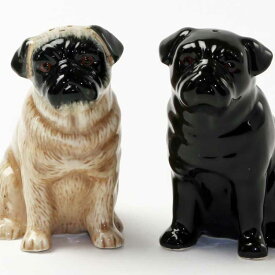 Pug S&P ソルト＆ペッパーセット 犬 愛犬 動物 置物 オブジェ インテリア ペット 北欧 モダン 陶器 犬好き パグ