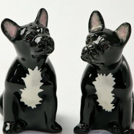 FrenchBulldog S&P ソルト＆ペッパーセット イギリス Quail Ceramics 動物 犬 置物 オブジェ インテリア 北欧 モダン 陶器 ヨーロッパ市場向け製品 犬好き ブルドッグ フレンチブルドッグ