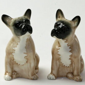 FrenchBulldog S&P ソルト＆ペッパーセット イギリス Quail Ceramics 動物 置物 オブジェ インテリア 北欧 モダン 陶器 ヨーロッパ市場向け製品 犬好き わんこ