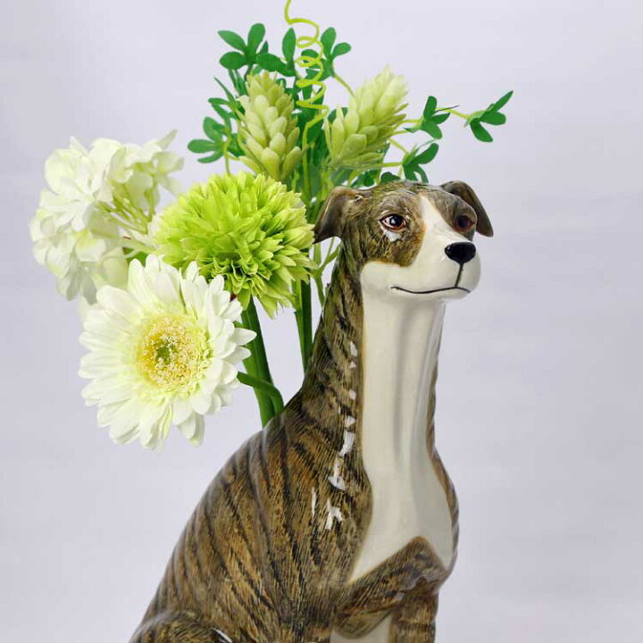 楽天市場】Greyhound Flower Vase イギリス Quail Ceramics 動物 置物 