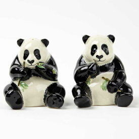 PandaのS&P ソルト＆ドペッパー イギリス パンダ Quail Ceramics 動物 置物 オブジェ インテリア 陶器 モノトーン ぱんだ 動物園 塩コショウ入れ
