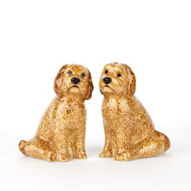 【楽天スーパーSALE限定割引】Cockapoo Apricot Salt&Pepper Set コッカプー 塩胡椒入れセット アプリコット 調味料入れ 塩コショウ 卓上 ダイニング 犬 アニマル コッカースパニエル プードル ギフト プレゼント 海外雑貨 クエイルセミラックス Quail Ceramics