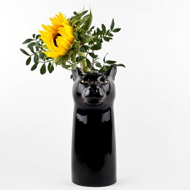 Panther Flower Vase 黒ヒョウの花瓶イギリス Quail Ceramics 動物 置物 オブジェ インテリア 陶器 珍しい 黒ヒョウ ヒョウ パンサー ブラックパンサー