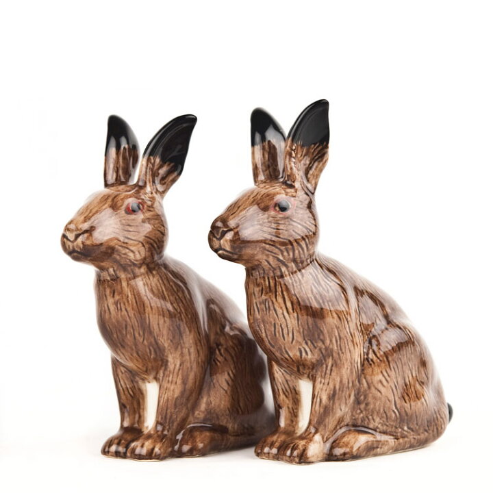 楽天市場 野うさぎ フィギア 2個 セット Hare Figure Set うさぎ ウサギ 兎 お洒落 おしゃれ 可愛い かわいい おもしろ アニマル 動物 雑貨 グッズ イギリス 置物 オブジェ インテリア 磁器製 陶磁器 プレゼント ギフト 贈り物 引っ越し祝い 誕生日 Quailceramics