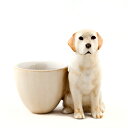 エッグスタンド Labrador-withEggCup (goldenラブラドールの エッグカップ イギリス Quail Ceramics クウェイル・セラミックス 動物 置物 アニマル雑貨 オブジェ インテリア 北欧 モダン 陶器 エッグカップ 犬 ラブラドール