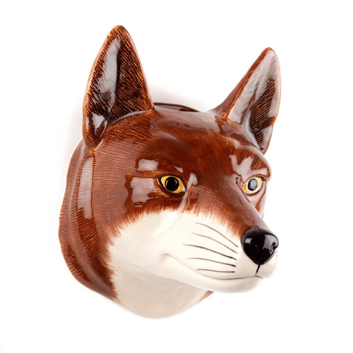 楽天市場 Fox Wallvase キツネの壁掛け イギリス Quailquail Ceramics アニマルヘッド 動物 置物 オブジェ インテリア 磁器製 花瓶 キツネ 狐 きつね 海外雑貨のドゥナパール