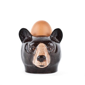 エッグスタンド BlackBearFaceEggCup くまの エッグカップ イギリス Quail Ceramics(クウェイル・セラミックス)社製 動物 置物 オブジェ インテリア 北欧 モダン 陶器 ヨーロッパ エッグカップ クマ 熊 テディベア