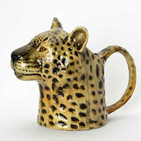 Leopard Jug L ジャグ イギリス Quail Ceramics 動物 置物 オブジェ インテリア 陶器 水差し ヒョウ アニマル 動物雑貨 北欧雑貨 デキャンタ 花瓶 ひょう 豹 イギリス