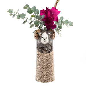 【LINE700円オフ】SwaledaleSheep Flower Vase イギリス Quail Ceramics 動物 置物 オブジェ インテリア 陶器 花瓶 羊 ひつじ Sheep 雑貨 北欧 ギフト