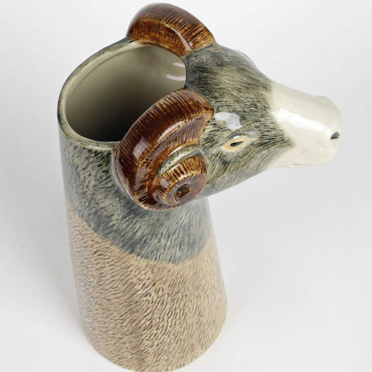 SwaledaleSheep Flower Vase イギリス Quail Ceramics 動物 置物 オブジェ インテリア 磁器製 花瓶 羊  ひつじ アニマル 珍しい | ドゥナパール