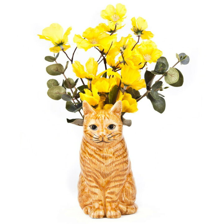 楽天市場 猫 花瓶 雑貨 グッズ 北欧 一輪挿し かわいい 可愛い お洒落 おしゃれ おもしろ ネコ ねこ にゃんこ 茶トラ フラワーベース 置物 猫雑貨 猫グッズ インテリア アニマル 海外 陶器 セラミック プレゼント ギフト 誕生日 記念日 引っ越し祝い クエイル Vincents