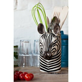 【P7倍】【在庫限り】 Quail Ceramics クエールセラミックス イギリス製 シマウマ ポット キッチン道具入れ しまうま 植物 雑貨 グッズ 北欧 かわいい インテリア 陶器 文房具 文具 卓上 プレゼント 誕生日 引越祝い ギフト