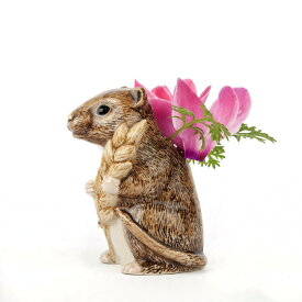 【LINE700円オフ】HarvestMouse BudVase カヤネズミ 小花入れ 雑貨 グッズ 花瓶 インテリア 一輪挿し おしゃれ おもしろ かわいい 鼠 ねずみ ネズミ 動物 海外 北欧 陶器 置物 プレゼント 誕生日 Quail Ceramics クエイルセラミックス