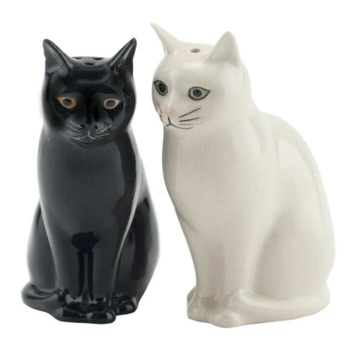 楽天市場 Daisy Lucky S P 猫の塩コショウ入れ セット Quail Ceramics クエイル 猫雑貨 猫グッズ 塩胡椒入れ 雑貨 猫 ネコ ねこ 黒猫 白猫 おしゃれ おもしろ アニマル 海外 輸入 北欧 陶器 プレゼント ギフト 誕生日 記念日 ドゥナパール