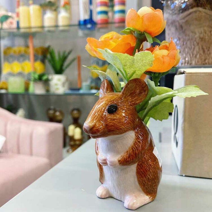 楽天市場】WoodMouseBudVase ねずみの小花入れ Quail Ceramics 