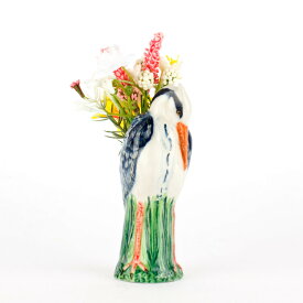 Heron BudVase サギ 鷺 小花入れ 雑貨 グッズ 花瓶 インテリア 一輪挿し 鳥 野鳥 トリ とり おしゃれ おもしろ かわいい 海外 北欧 陶器 置物 プレゼント 誕生日 記念日 Quail Ceramics クエイルセラミックス