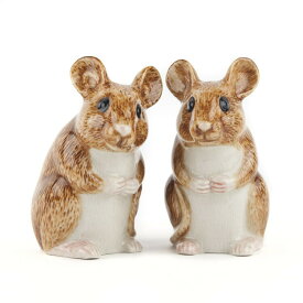 WoodMouse S&P ねずみのソルト&ペッパー 塩コショウ入れ セット 雑貨 グッズ 北欧 調味料 かわいい 鼠 ネズミ おしゃれ おもしろ キッチン ダイニング 海外 陶器 プレゼント 誕生日 記念日 引っ越し祝い クエイル QuailCeramics
