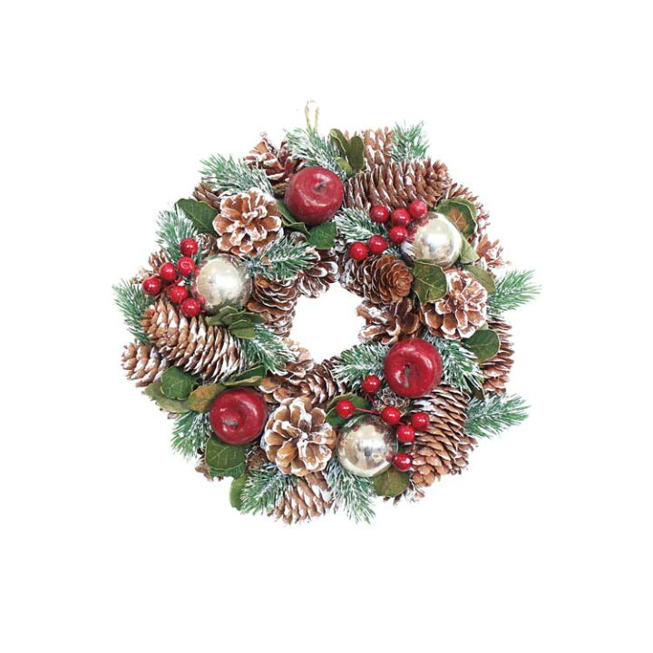 楽天市場 人気商品 クリスマスリース 50cm 50cm 赤い実 松ぼっくり Xmas リース 造花 花輪 アートフラワー クリスマス 玄関 丸 輪っか ドア 飾り 装飾 インテリア 誕生日 クリスマス飾り モダン プレゼント フラワーリース 室内 壁面装飾 クリスマス飾りつけ