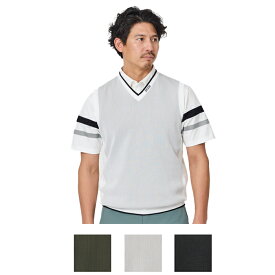 【スペシャルプライス】【The SRIXON】スリクソン シャドウストライプパターンVネックセーターベスト 2025年SSモデル