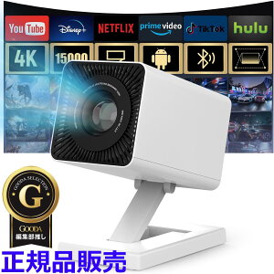 �v���W�F�N�^�[ �ƒ�p ���^�yAndroid TV�EAPP���p�\�E4K�Ή��z 1080P�Ή� ���P�x Wifi 6 Bluetooth5.4 �����X�s�[�J�[ �X�^���h��̌^ �y�� ������`�␳ �V�䓊�e �h�o �É� �Z�������e 180°��] PC/PS