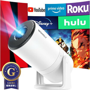 �v���W�F�N�^�[ �ƒ�p ���^�yAndroid TV�EAPP���p�\�E4K�Ή��z 1080P�Ή� ���P�x Wifi 6 Bluetooth5.4 �����X�s�[�J�[ �X�^���h��̌^ �y�� ������`�␳ �V�䓊�e �h�o �É� �Z�������e 180°��] PC/PS