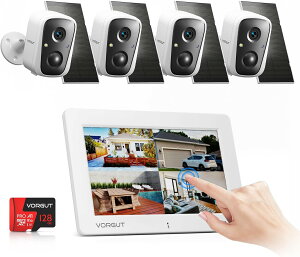 �h�ƃJ���� ���O �\�[���[ ���j�^�[�t�� 4��Z�b�g 400����f 2.4G&5G WiFi�Ή� �h�ƃJ���� ���C�����X ���O �d���s�v �Ď��J���� ���O �\�[���[ 7�C���`�̃^�b�`�p�l�����j�^�[ 128GB�J�[�h�t PIR