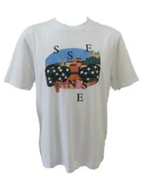 SSEINSE ／センス 2023春夏新作 ◆新作30%OFF◆TE2445SS-BI ホワイト 風景画プリント Tシャツ クルーネック 半袖 コットンストレッチ インナー 大人の休日/M Lサイズ