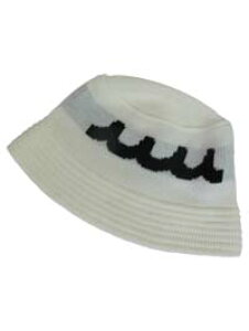 �ymuta/���[�^�zACANTHUS x muta MARINE 2026�H�~�V�� MMAC-MA2665-WH �z���C�g Wave Logo Knit Bucket Hat �j�b�g�X �o�P�b�g�n�b�g �r�[�j�[ �����Y ���f�B�[�X S/M�T�C�Y