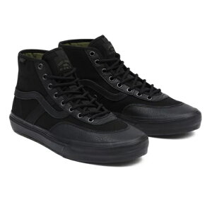 VANS CROCKETT HIGH SHOES - BUTTER LEATHER BLACK / BLACKUSA��� �o���Y ���@���Y �X�P�[�g�V���[�Y �X�j�[�J�[ �~�b�h�J�b�g �M���o�[�g �N���P�b�g