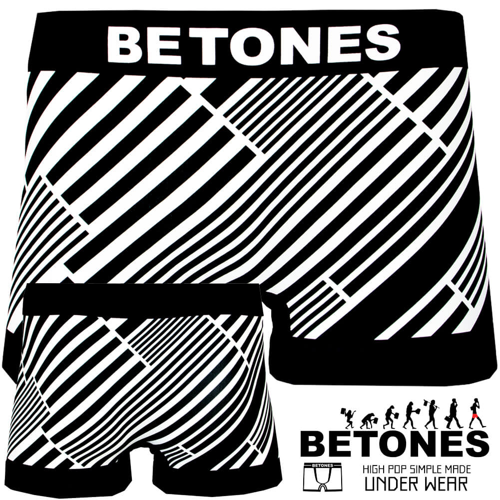 人気商品 BETONES ビトーンズ メンズ 有名な ボクサーパンツ MINERAL BLACK ローライズ 誕生日 下着 男性 ブランド プレゼント アンダーウェア 無地