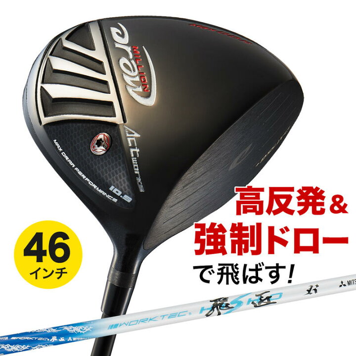 楽天市場】ゴルフ クラブ ドライバー メンズ 46インチ 高反発 ミリオン 