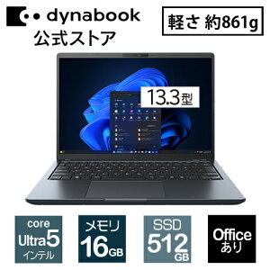 y[J[Ézdynabook GR/ZY(W6GRZY5PAM)(Windows 11 Pro Office 13.3^Ch(16F10)WUXGA PxEFxELp Core Ultra 5 125U 16GB 512GB SSD lrubN)