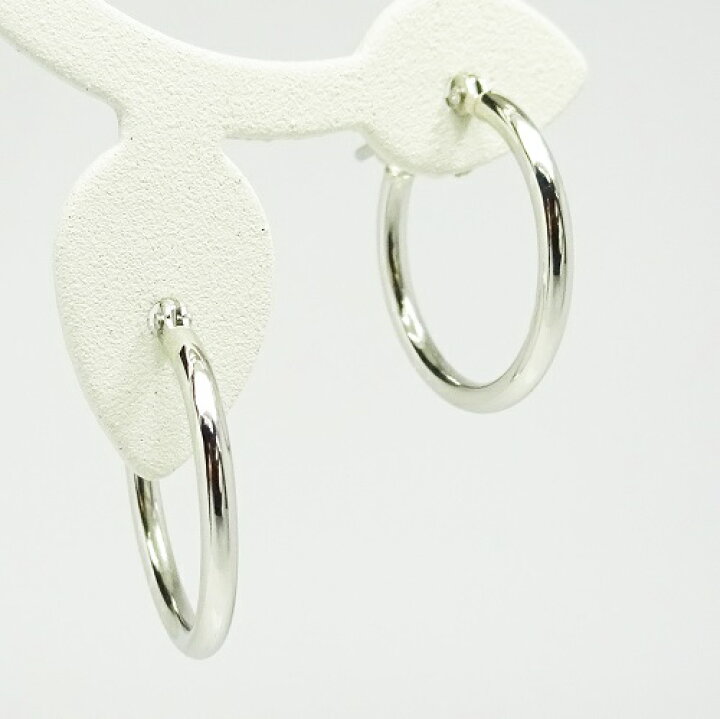 楽天市場】Pt900 プラチナ パイプ フープピアス 1.5mm×15mm メンズ 