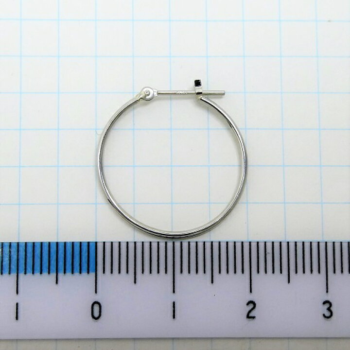 楽天市場】Pt900 プラチナ パイプ フープピアス 1mm×20mm メンズ 